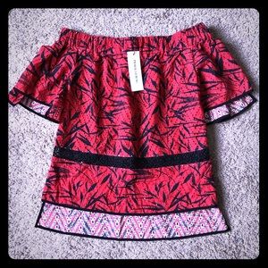 Prabal Gurung - Off the shoulder - Red - 2